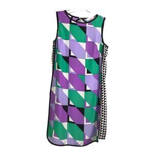 Alice Trixie Dress‎ Wns Size XS Multi Color Sleeveless Keyhole Back 1960s summer